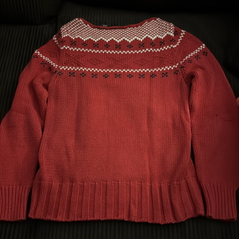 Polo jeans company Ralph Lauren, red knit sweater size medium 100% cotton. - Picture 8 of 13